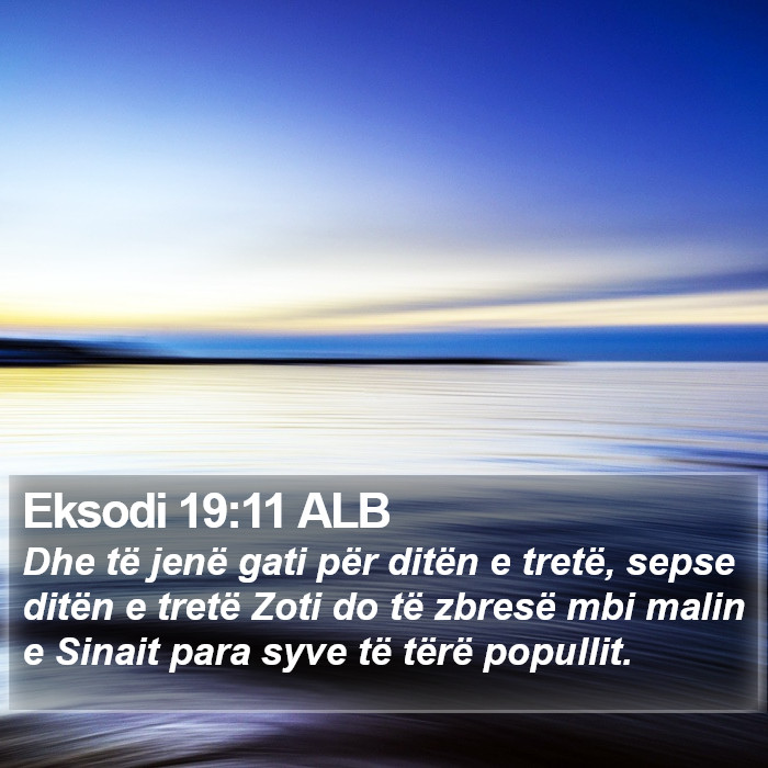 Eksodi 19:11 ALB Bible Study