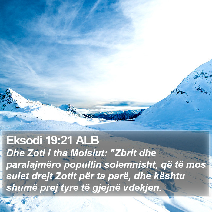 Eksodi 19:21 ALB Bible Study