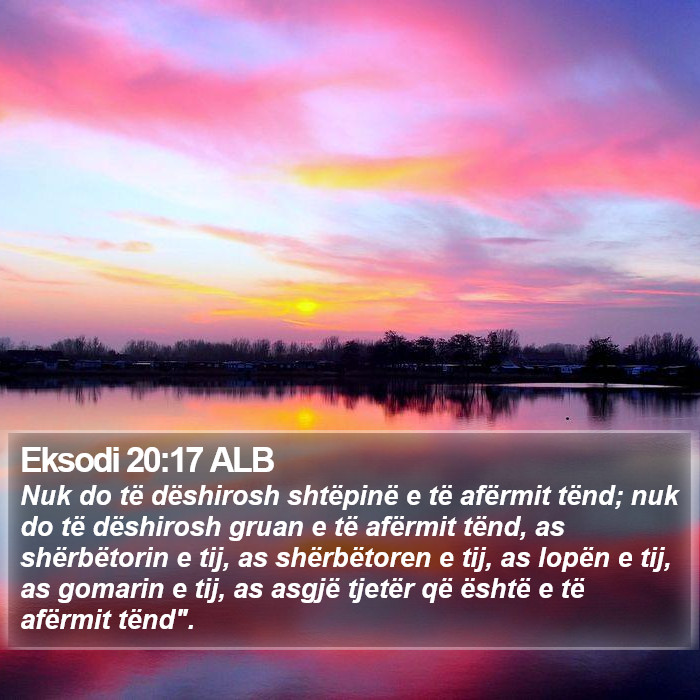 Eksodi 20:17 ALB Bible Study