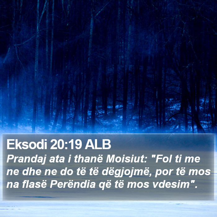 Eksodi 20:19 ALB Bible Study