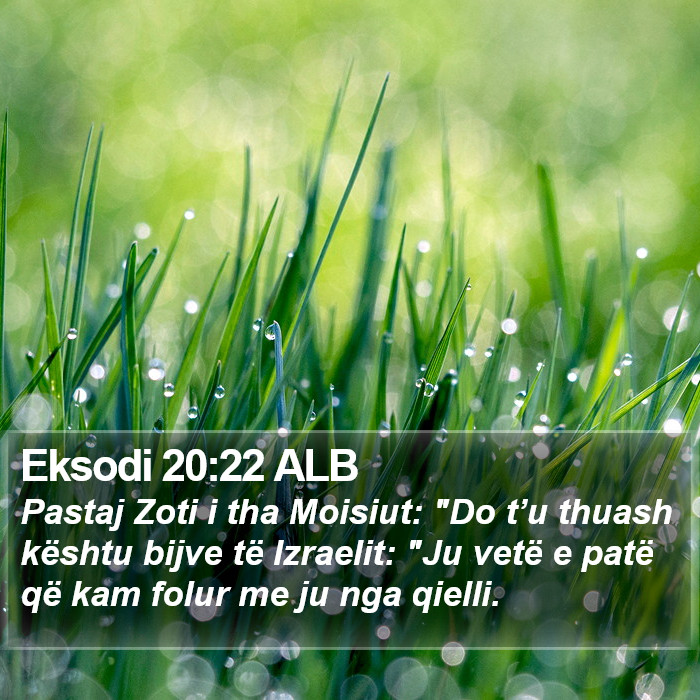 Eksodi 20:22 ALB Bible Study