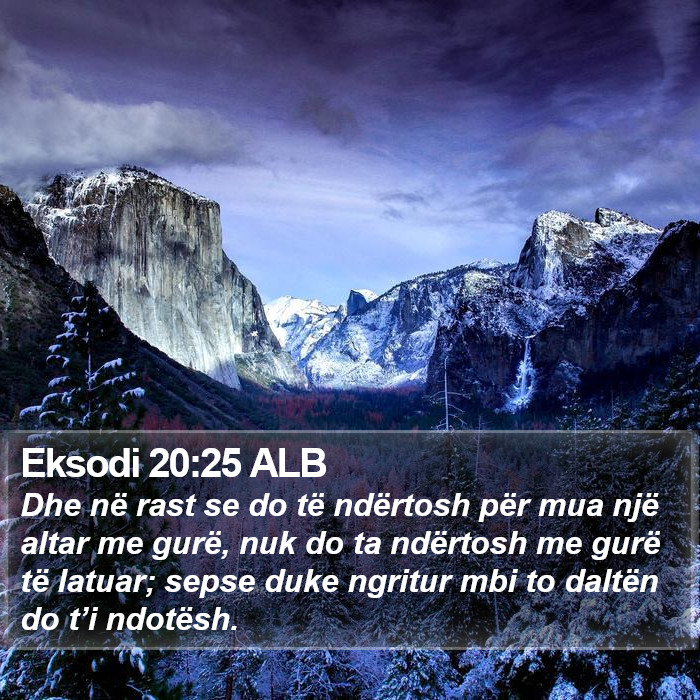 Eksodi 20:25 ALB Bible Study
