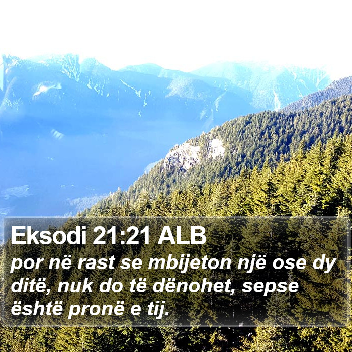 Eksodi 21:21 ALB Bible Study