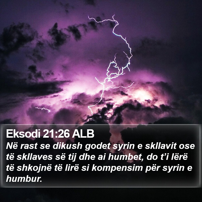 Eksodi 21:26 ALB Bible Study