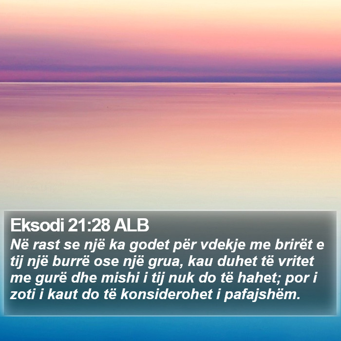 Eksodi 21:28 ALB Bible Study