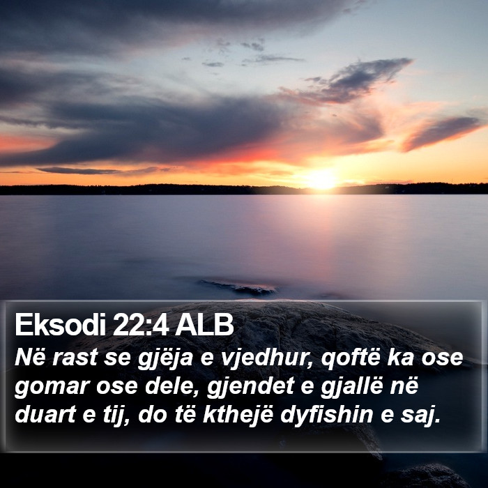 Eksodi 22:4 ALB Bible Study