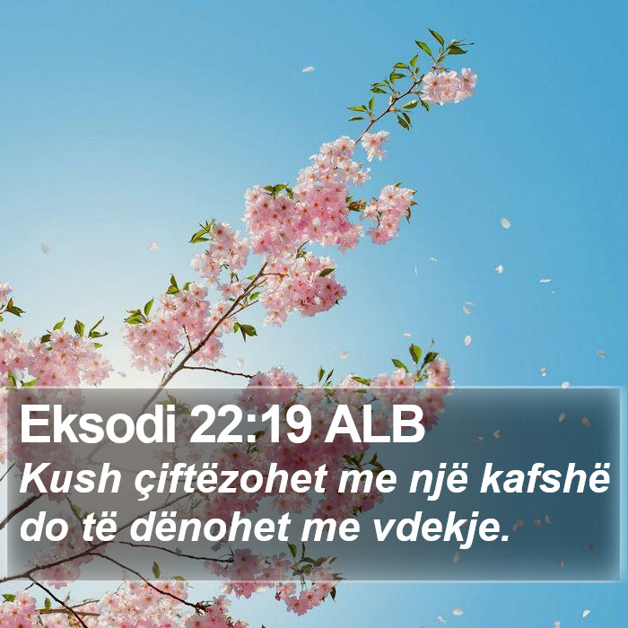 Eksodi 22:19 ALB Bible Study