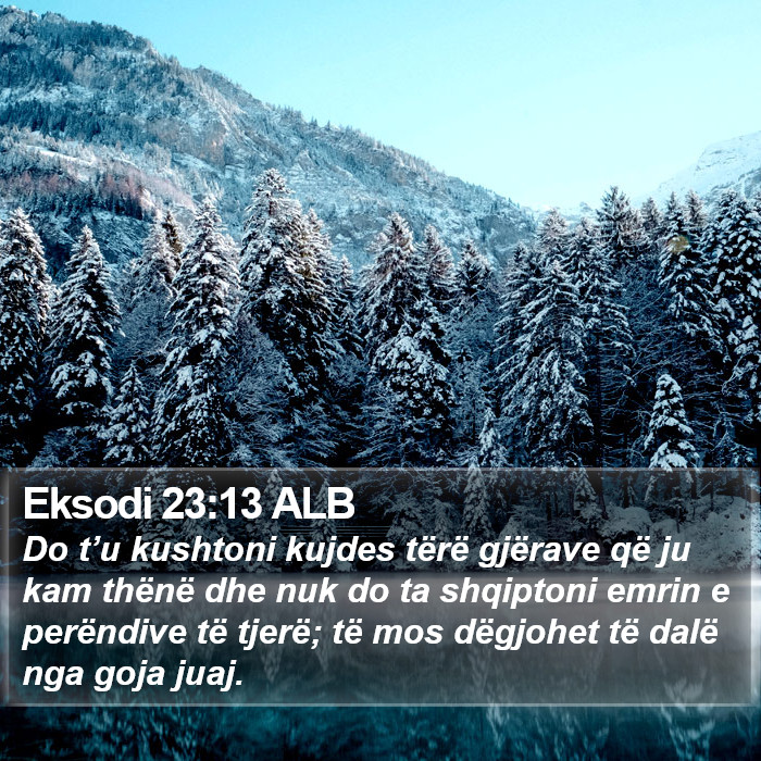 Eksodi 23:13 ALB Bible Study