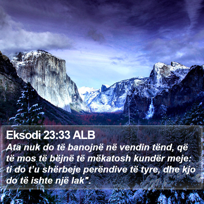 Eksodi 23:33 ALB Bible Study