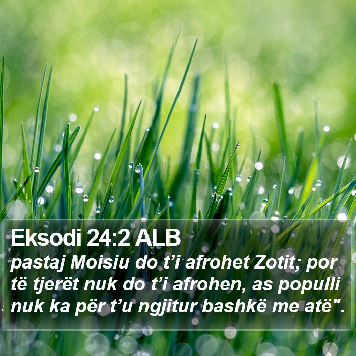 Eksodi 24:2 ALB Bible Study