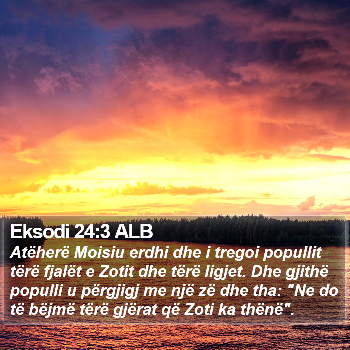 Eksodi 24:3 ALB Bible Study
