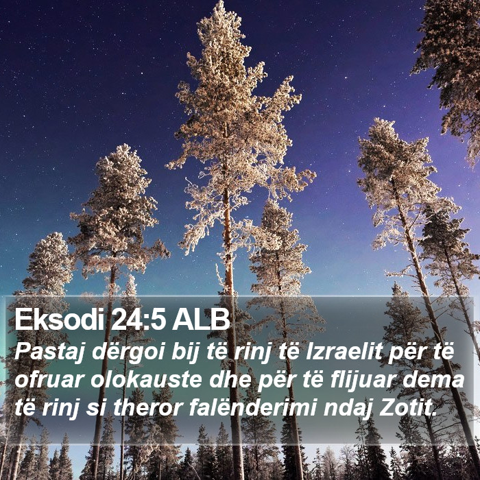Eksodi 24:5 ALB Bible Study