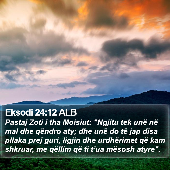 Eksodi 24:12 ALB Bible Study