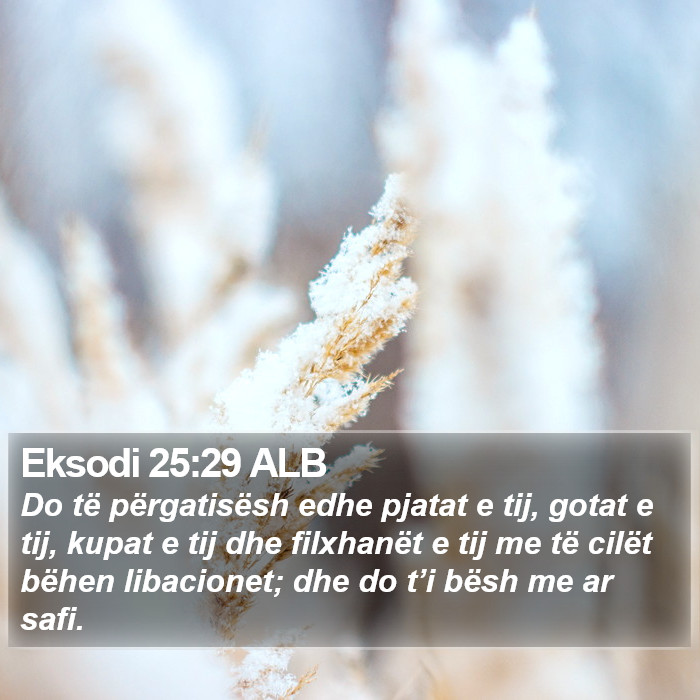 Eksodi 25:29 ALB Bible Study
