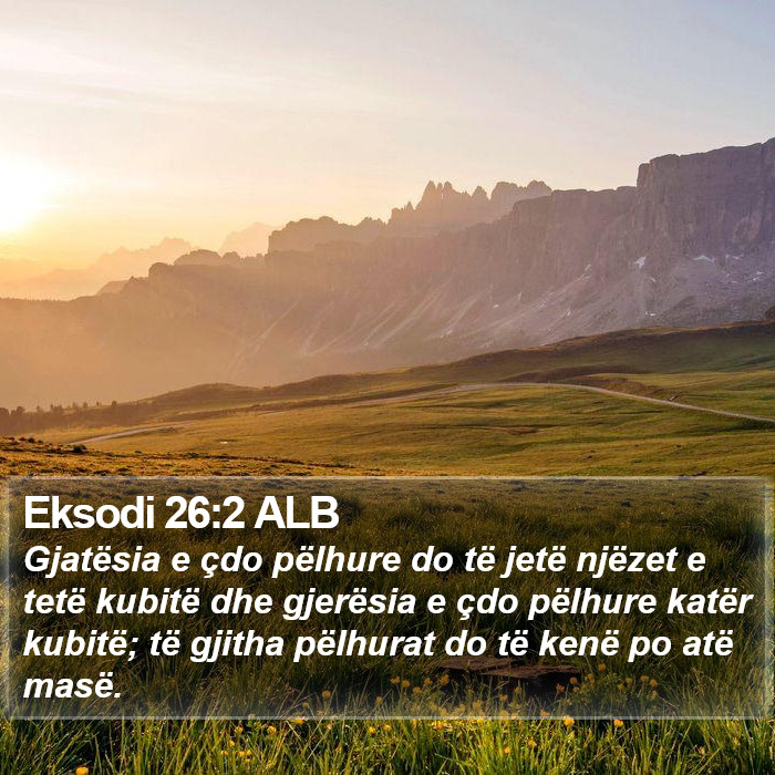 Eksodi 26:2 ALB Bible Study