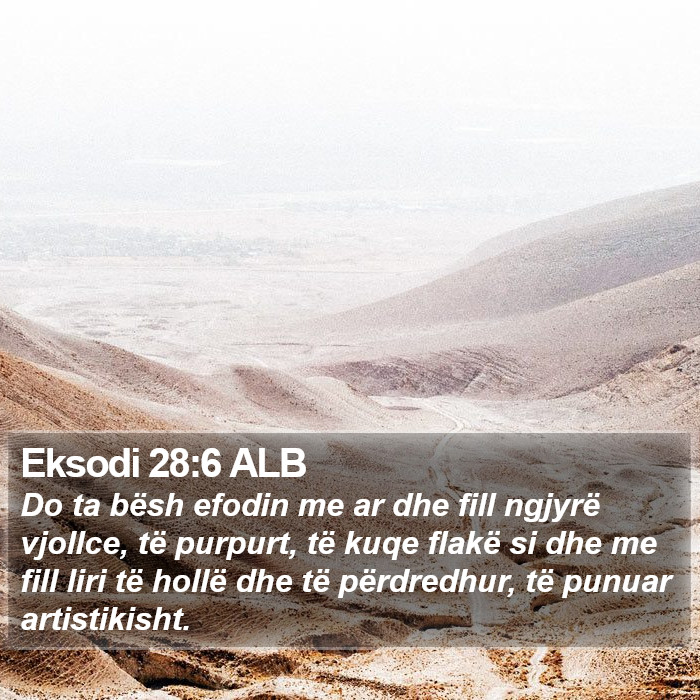 Eksodi 28:6 ALB Bible Study