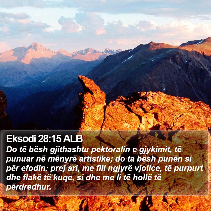 Eksodi 28:15 ALB Bible Study