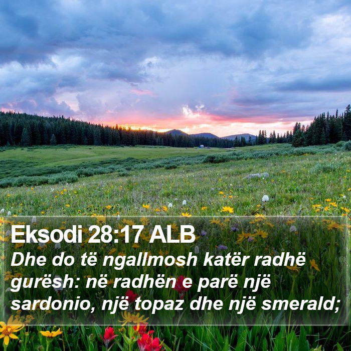 Eksodi 28:17 ALB Bible Study