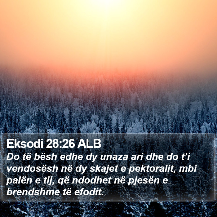 Eksodi 28:26 ALB Bible Study