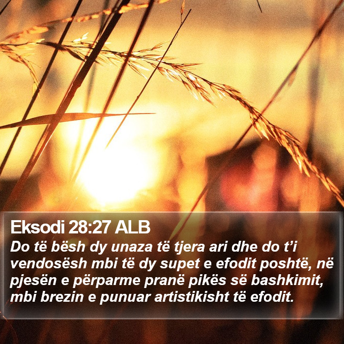 Eksodi 28:27 ALB Bible Study