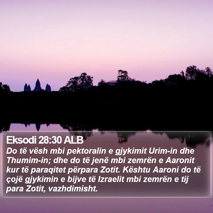 Eksodi 28:30 ALB Bible Study