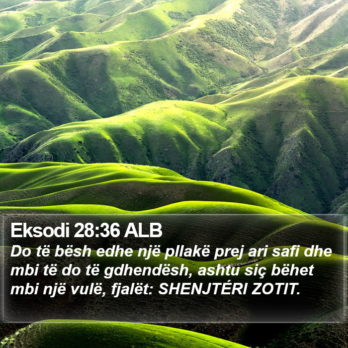 Eksodi 28:36 ALB Bible Study