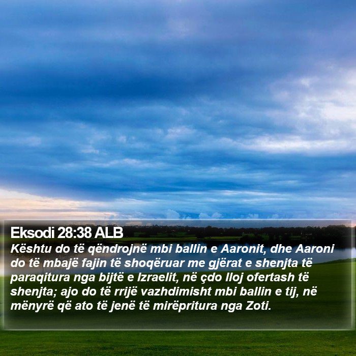 Eksodi 28:38 ALB Bible Study