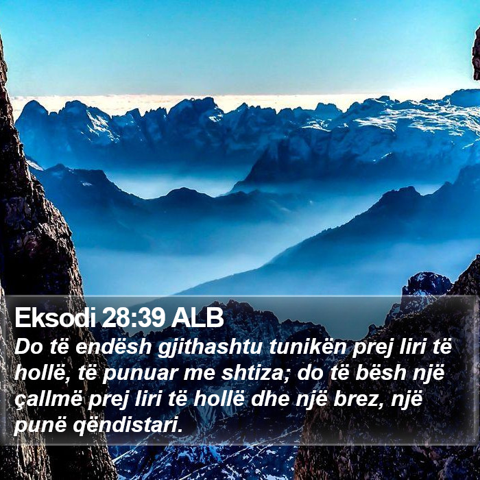 Eksodi 28:39 ALB Bible Study