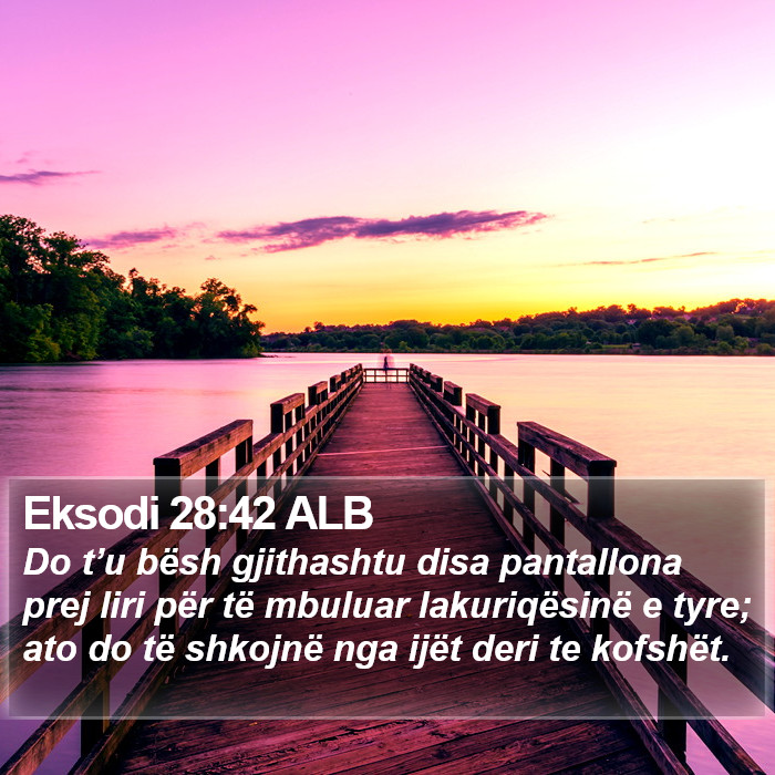 Eksodi 28:42 ALB Bible Study