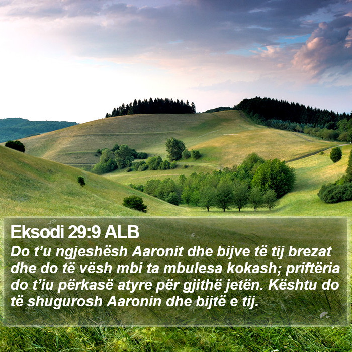 Eksodi 29:9 ALB Bible Study