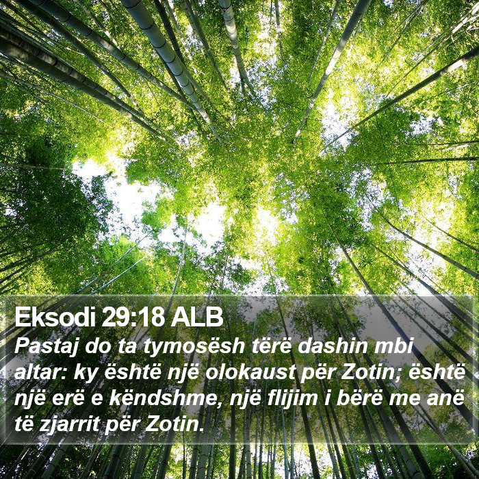 Eksodi 29:18 ALB Bible Study