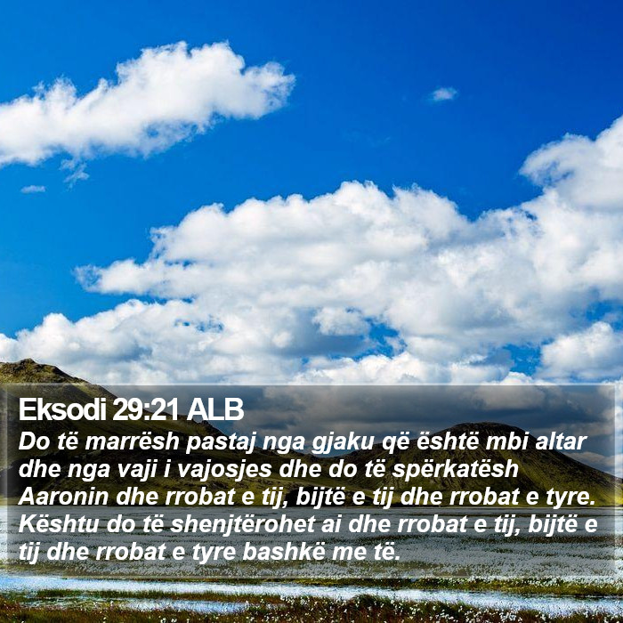 Eksodi 29:21 ALB Bible Study