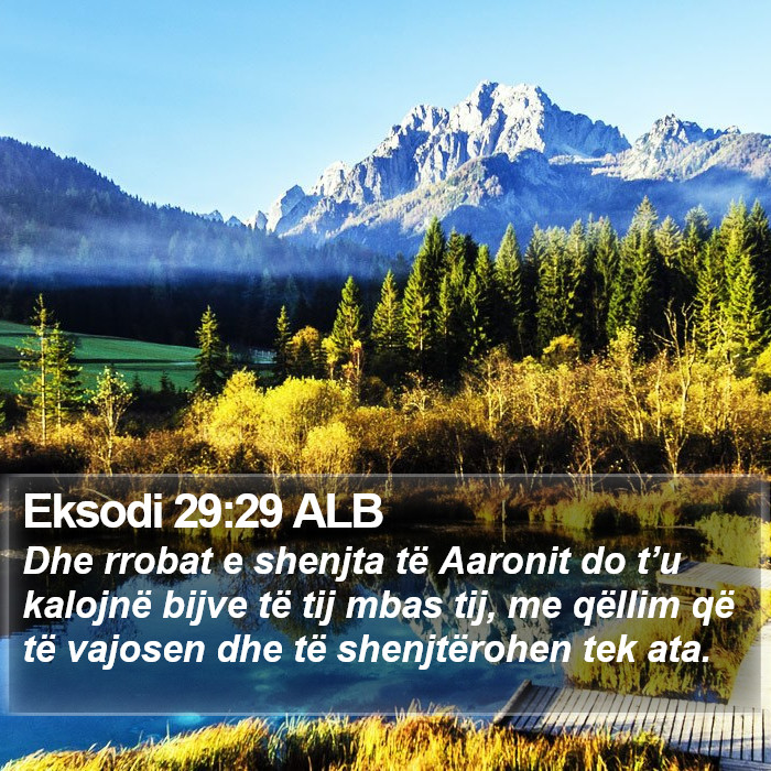 Eksodi 29:29 ALB Bible Study