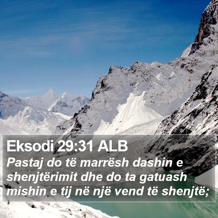 Eksodi 29:31 ALB Bible Study