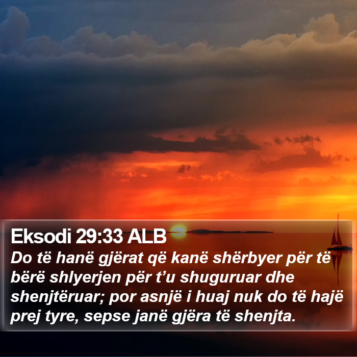 Eksodi 29:33 ALB Bible Study