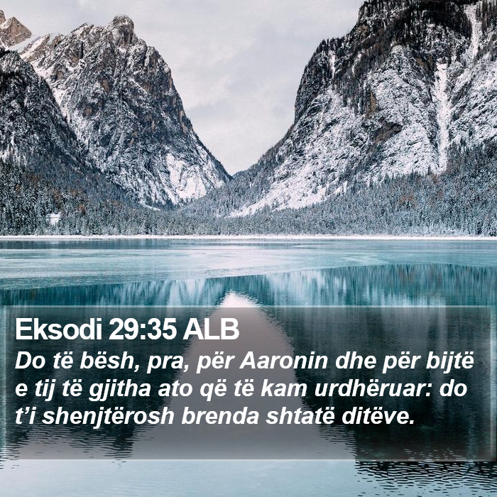 Eksodi 29:35 ALB Bible Study