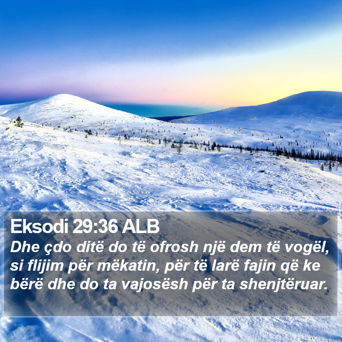 Eksodi 29:36 ALB Bible Study