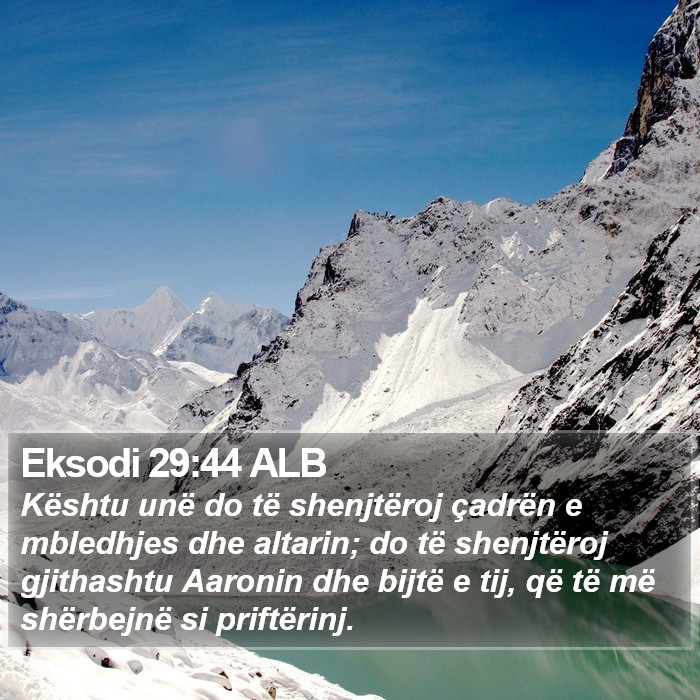 Eksodi 29:44 ALB Bible Study