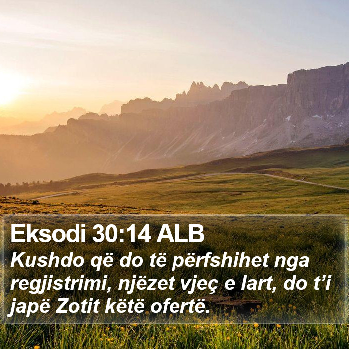 Eksodi 30:14 ALB Bible Study