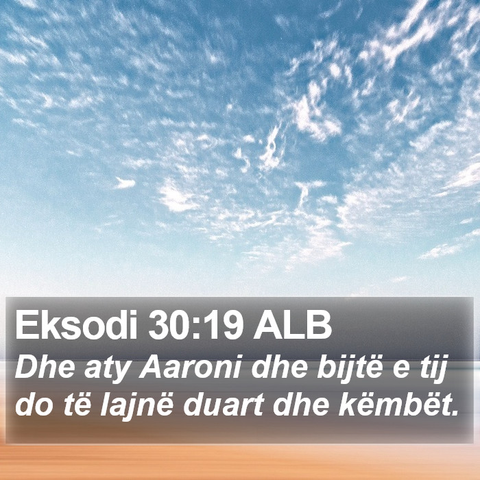 Eksodi 30:19 ALB Bible Study