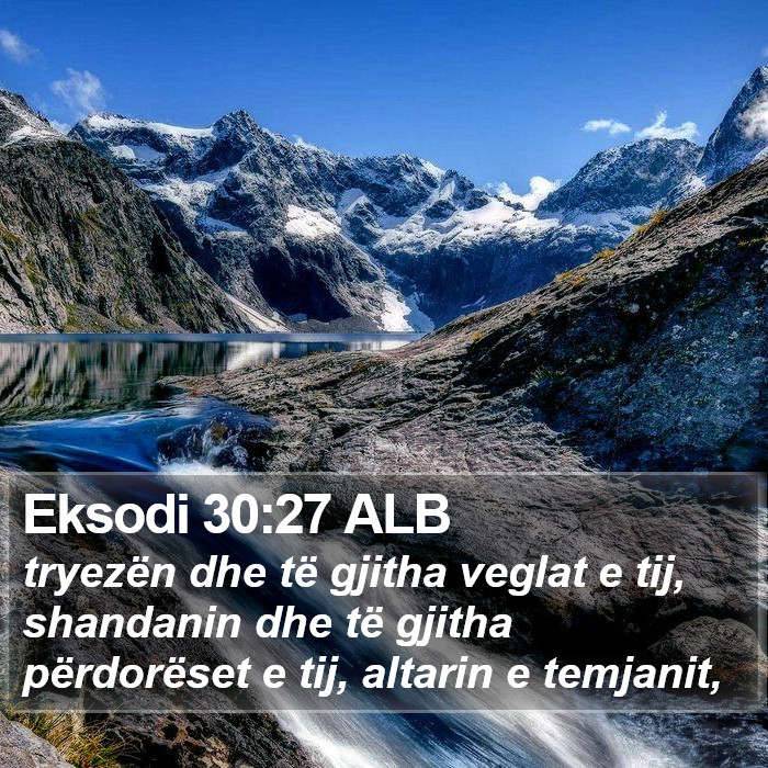 Eksodi 30:27 ALB Bible Study