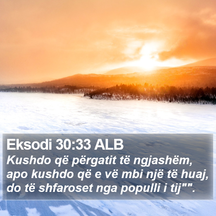 Eksodi 30:33 ALB Bible Study