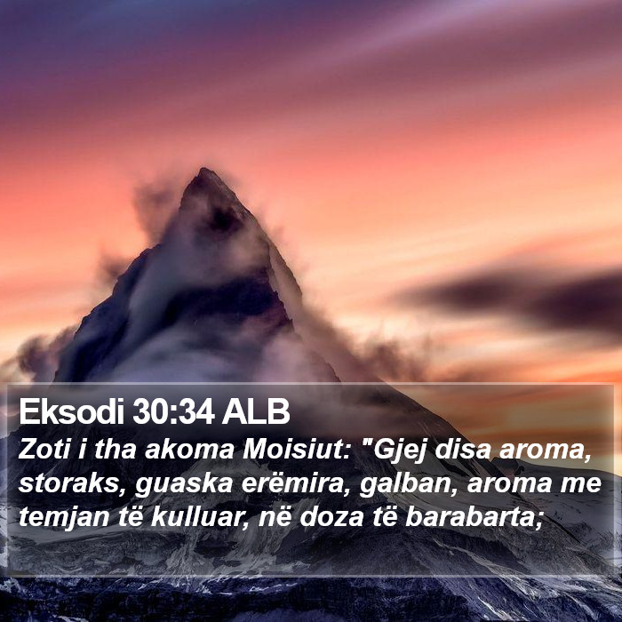 Eksodi 30:34 ALB Bible Study