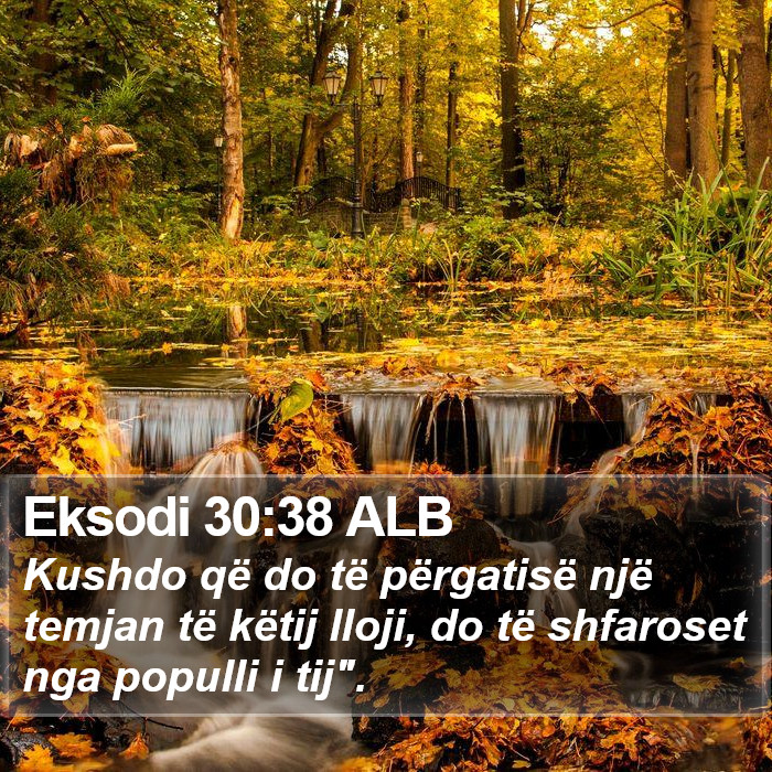 Eksodi 30:38 ALB Bible Study