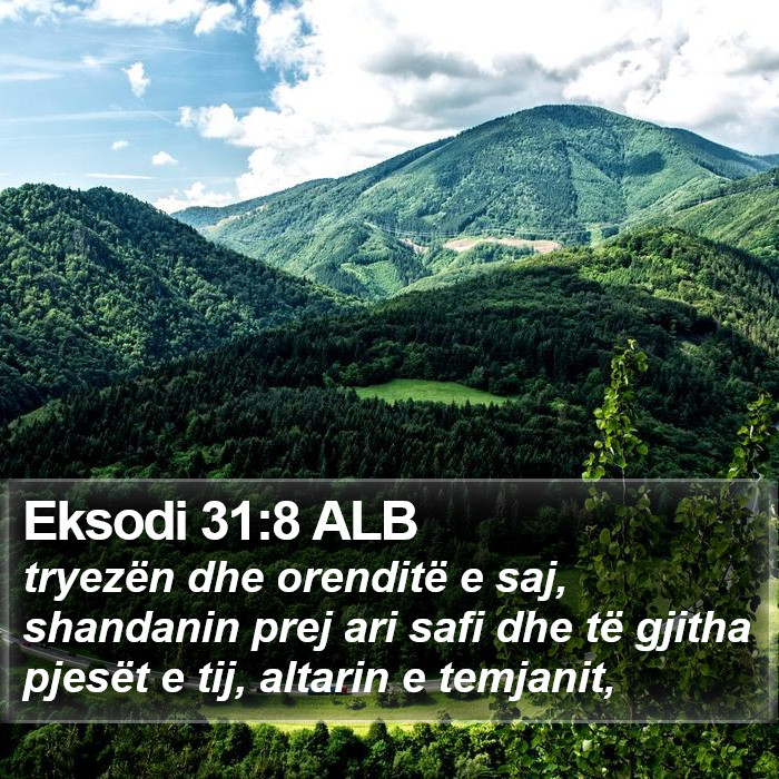 Eksodi 31:8 ALB Bible Study