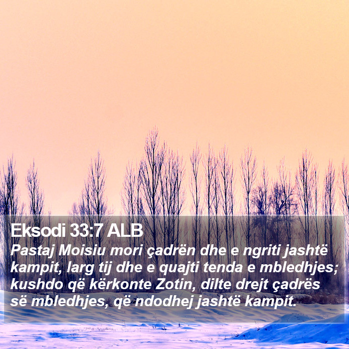 Eksodi 33:7 ALB Bible Study