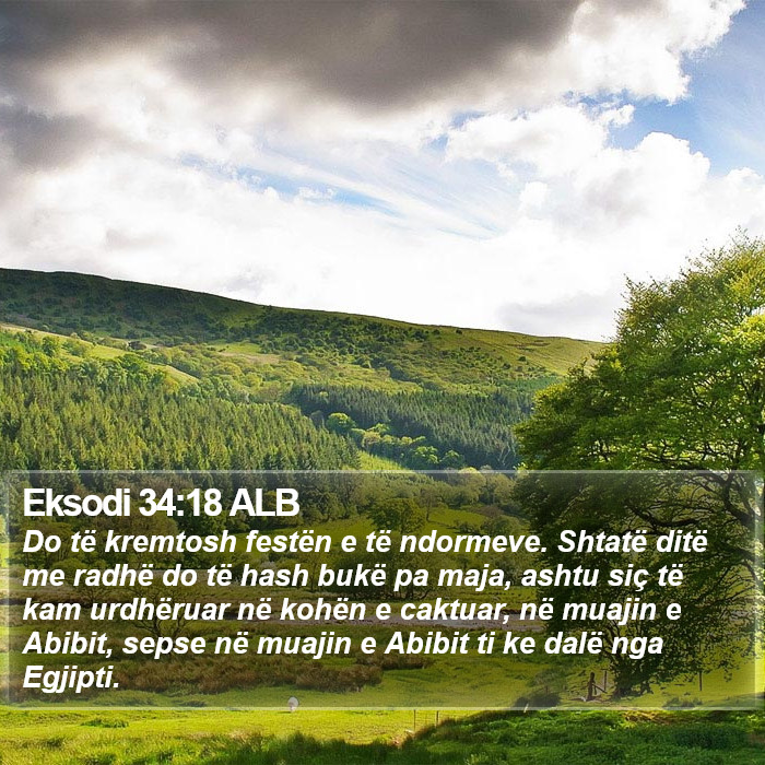 Eksodi 34:18 ALB Bible Study