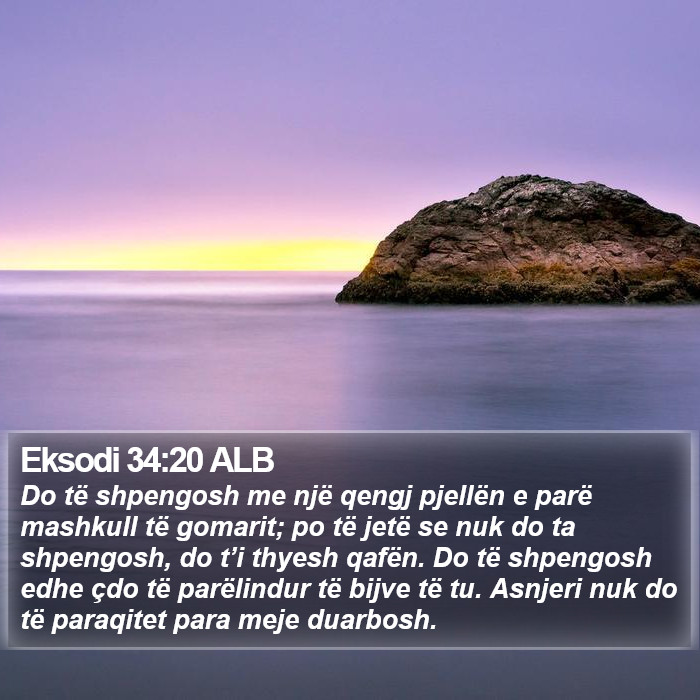 Eksodi 34:20 ALB Bible Study