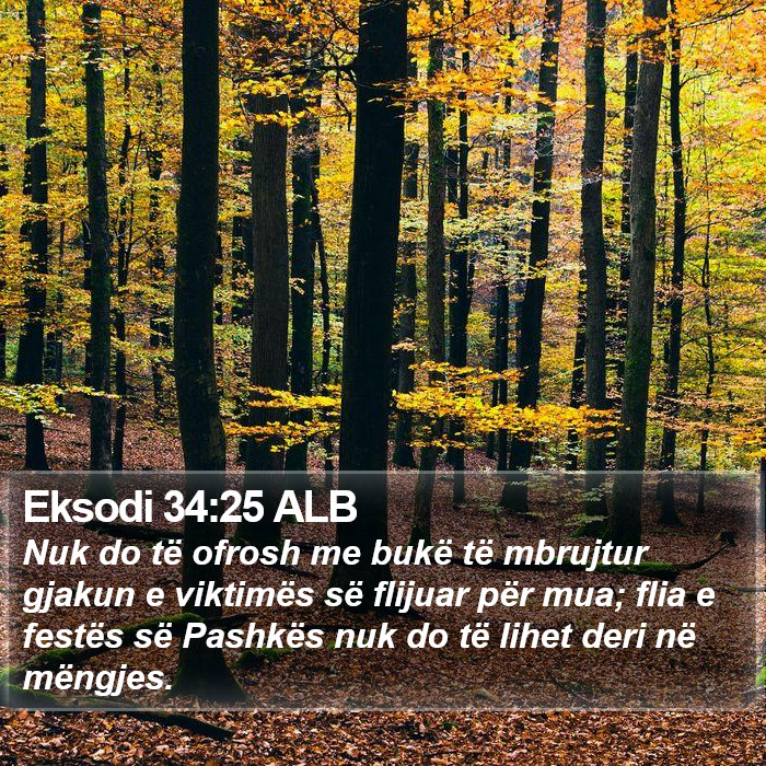 Eksodi 34:25 ALB Bible Study