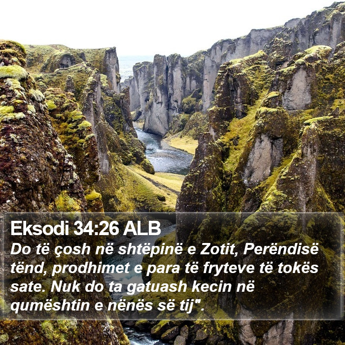 Eksodi 34:26 ALB Bible Study